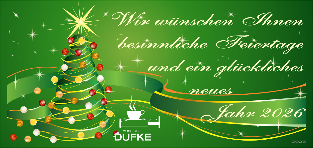 Pension DUFKE - Weihnachtskarte 2025